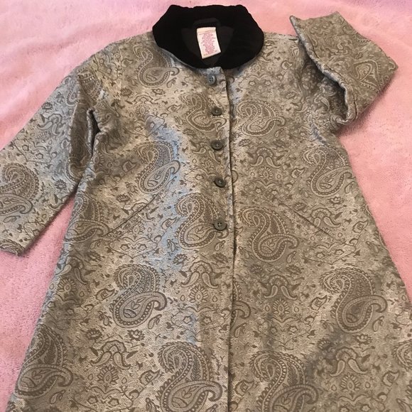 Gymboree holiday dress coat jacket 2t silver EUC